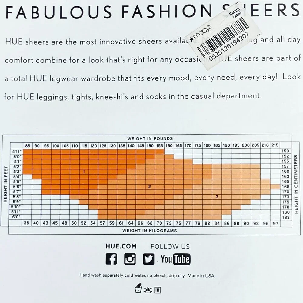 NWT 🆕 HUE Fashion Sheer Tights - 2 for $16
